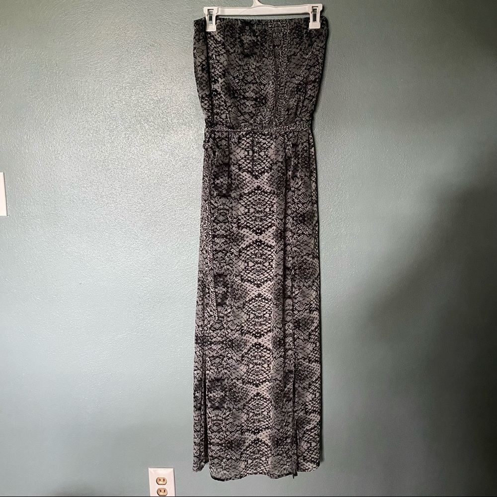 Faux Snake Skin Maxi Dress